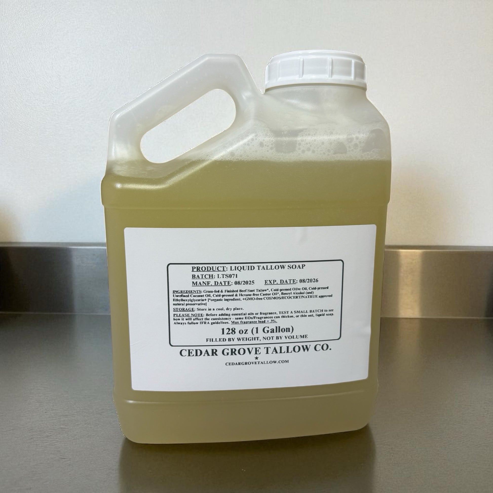 Liquid Tallow Soap [White Label] - Cedar Grove Tallow Co.