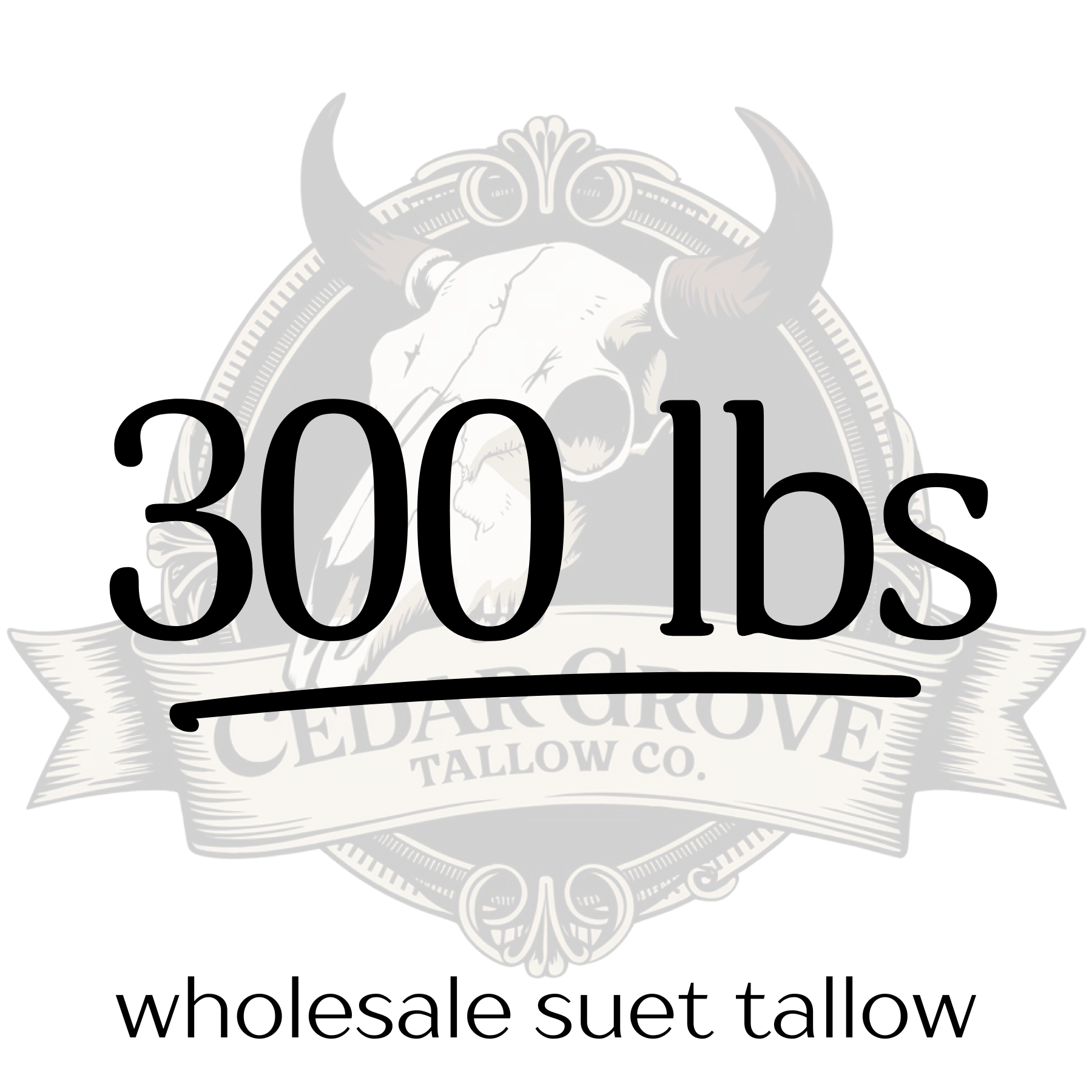 Grass-fed Tallow 300lb (37.8 gal) - Cedar Grove Tallow Co.